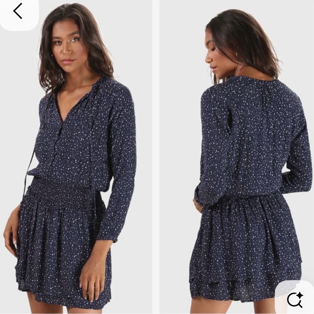 Rails Jasmine Star Mini Dress in Navy- Small